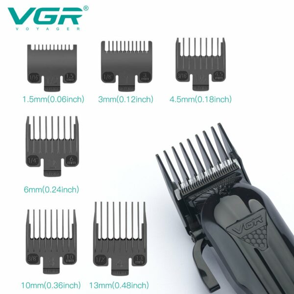 VGR V-282 Salon Series Tondeuse à cheveux électrique professionnelle sans fil avec affichage numérique – Image 4