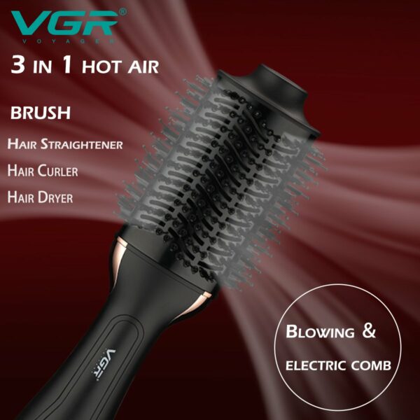 VGR V-492 meilleur qualité 3 in1 sèche-cheveux puissance cordon hot air brush peigne styling – Image 8