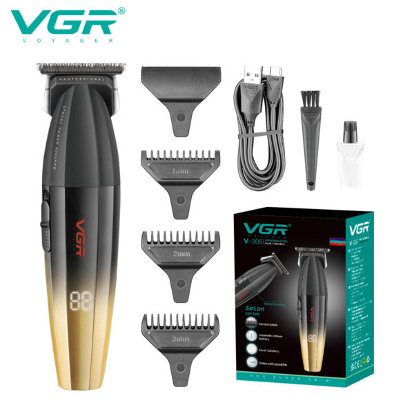 VGR 906 Tondeuse à cheveux professionnelle 906 Fresh Fade - 9000 tr/min  Rechargeable par USB - doré