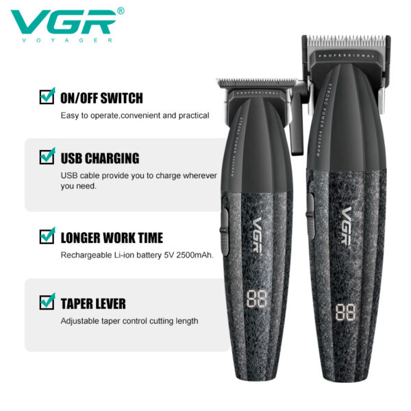 VGR 640 Tondeuse à cheveux Professionnelle Pour Hommes, Ensemble Tondeuse – Image 13