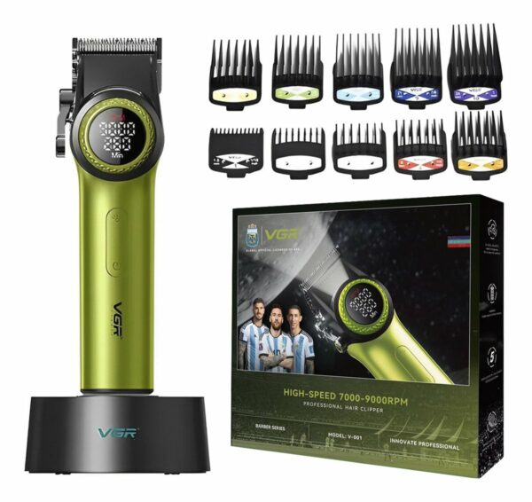 VGR V-001 Fade Blade High-Speed Salon Series Tondeuse à cheveux professionnelle - Vert